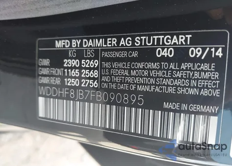 2015 Mercedes-Benz E 350 4Matic z USA, uszkodzony, nr VIN WDDHF8JB7FB090895